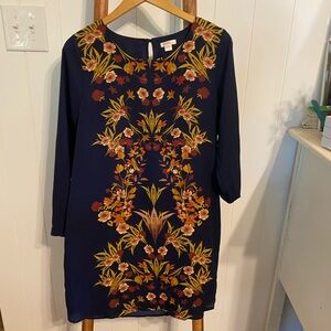 Xhilaration Navy Dress with Floral